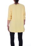 T-SHIRT PRINTING SEQUINS LOVE 5099 YELLOW