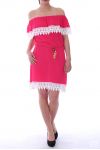 ABITO SPALLE DENUDEES PIZZO 9048 FUSHIA