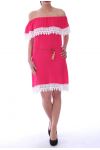 DRESS SHOULDERS DENUDEES LACE 9048 FUSHIA