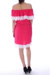 ABITO SPALLE DENUDEES PIZZO 9048 FUSHIA