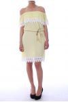 ABITO SPALLE DENUDEES PIZZO 9048 GIALLO