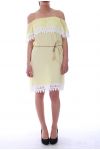 ABITO SPALLE DENUDEES PIZZO 9048 GIALLO