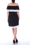 DRESS SHOULDERS DENUDEES LACE 9048 BLACK