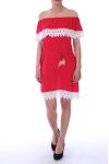 KLEID SCHULTERN DENUDEES SPITZE 9048 ROT