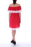 KLEID SCHULTERN DENUDEES SPITZE 9048 ROT