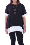 LARGE SIZE TOP TWO-TONE + COLLAR 9056 BLACK