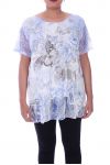 LARGE SIZE TUNIC AJOUREE 1009 BLUE