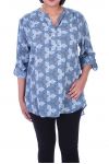 GROOT FORMAAT BLOUSE PRINTS 1000 BLAUW