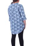 GROOT FORMAAT BLOUSE PRINTS 1000 BLAUW