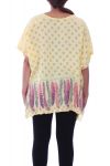 LARGE SIZE TUNIC IN LINEN 1011 YELLOW