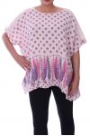 GRANDE TAILLE TUNIQUE EN LIN 1011 ROSE