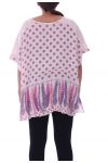 LARGE SIZE TUNIC IN LINEN 1011 PINK