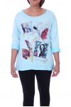 GROTE MAAT T-SHIRT PRINTS 6056 BLAUW