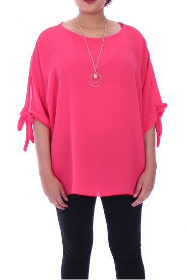 GRANDE TAILLE TOP + COLLIER 9054 CORAIL