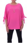 GRANDE TAILLE TOP + COLLIER 9054 FUSHIA