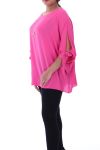 GRANDE TAILLE TOP + COLLIER 9054 FUSHIA