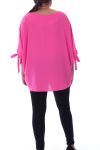 GRANDE TAILLE TOP + COLLIER 9054 FUSHIA