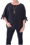 GRANDE TAILLE TOP + COLLIER 9054 NOIR