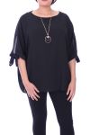 GRANDE TAILLE TOP + COLLIER 9054 NOIR