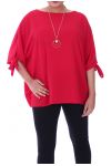 GRANDE TAILLE TOP + COLLIER 9054 ROUGE