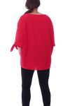 GRANDE TAILLE TOP + COLLIER 9054 ROUGE