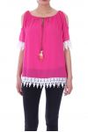 LACE TOP 9045 FUSHIA