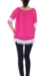 LACE TOP 9045 FUSHIA