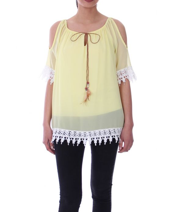 LACE TOP 9045 YELLOW