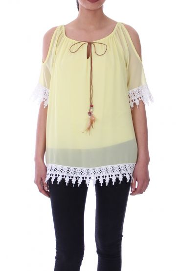 LACE TOP 9045 YELLOW