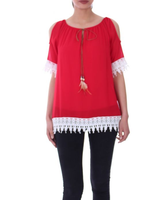 LACE TOP 9045 RED