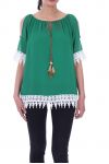 LACE TOP 9045 GREEN