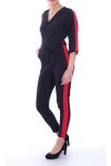 COMBINAISON PANTALON A BANDE 9067 ROUGE