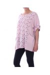 TUNIC 2 POCKETS POLKA DOTS 9083 PINK