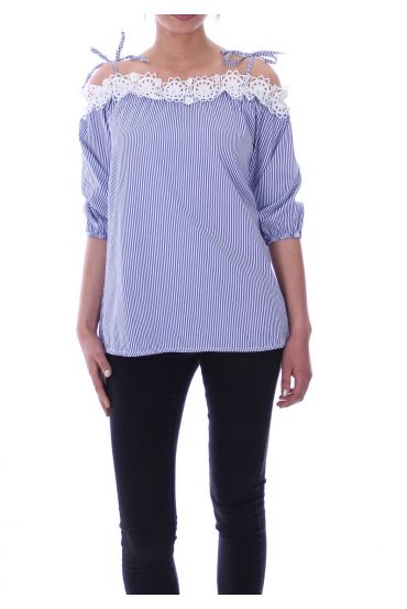 TOP ZEICHNET SPITZEN-9082 BLAU