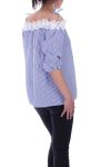 TOP RAYE DENTELLE 9082 BLEU