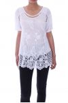 TUNIC AJOUREE 9074 WHITE