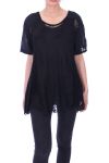 TUNIC AJOUREE 9074 BLACK