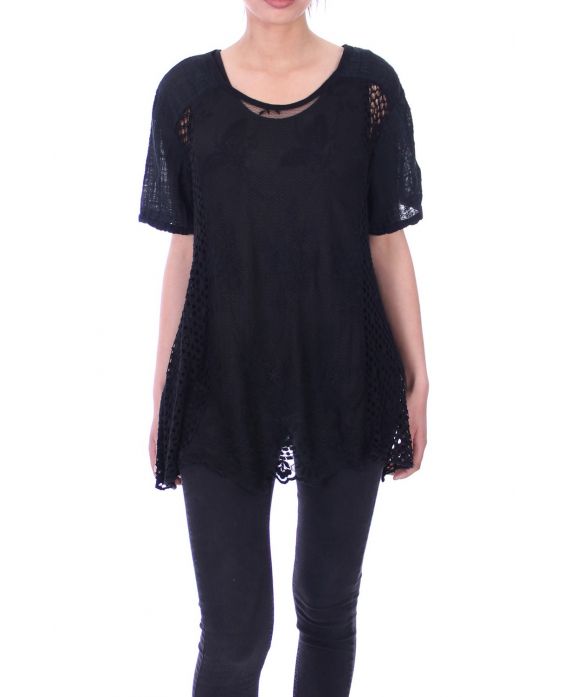 TUNIC AJOUREE 9074 BLACK