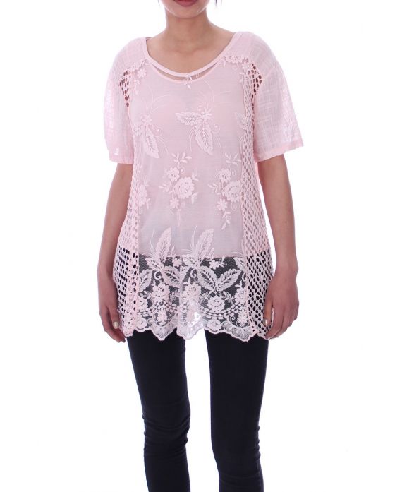 TUNIC AJOUREE 9074 PINK