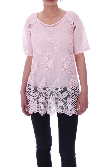 TUNIC AJOUREE 9074 PINK