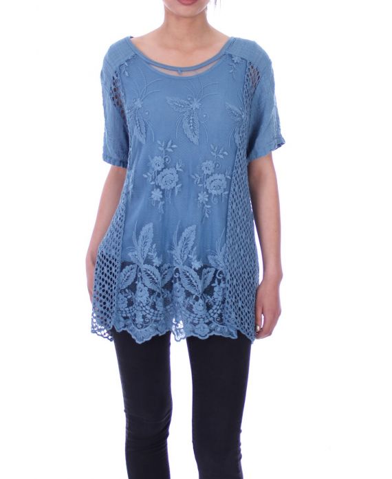 TUNIC AJOUREE 9074 BLUE