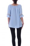 TUNIC HAS POM-POMS 9080 BLUE SKY