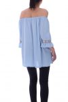 TUNIC HAS POM-POMS 9080 BLUE SKY