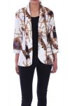 GIACCA BLAZER STAMPATO 9061 BIANCO