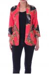 CHAQUETA BLAZER IMPRESO 9061 ROJO