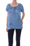 TOP AUSSCHNITT BRODE 9072 BLAU