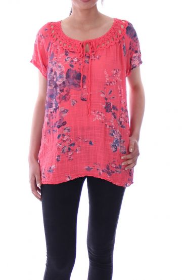 TOP DE ESCOTE BORDADO 9072 CORAL