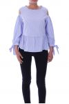 BLOUSE EPAULES OUVERTES 9081 BLEU