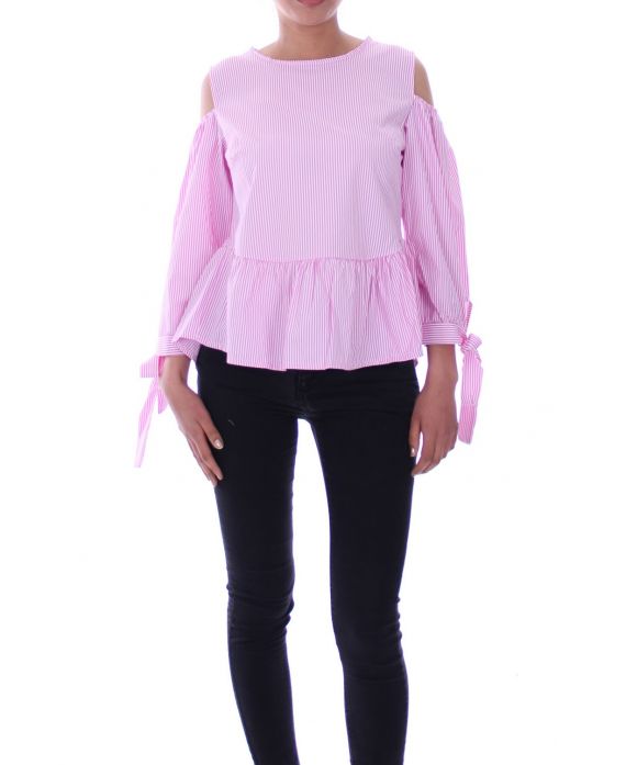 BLUSA CON LOS HOMBROS ABIERTOS 9081 FUSHIA