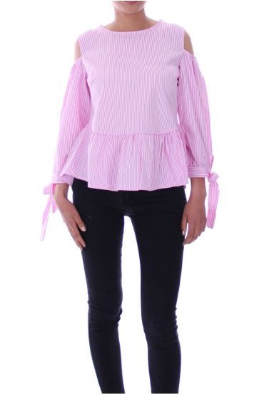 BLUSA CON LOS HOMBROS ABIERTOS 9081 FUSHIA